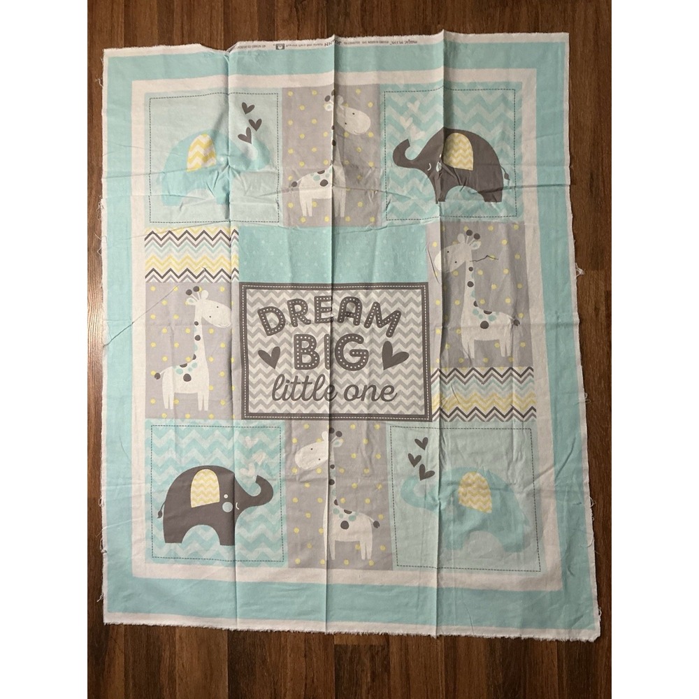 Magic Moon DREAM BIG LITTLE ONE Fabric Panel 42in X 34in